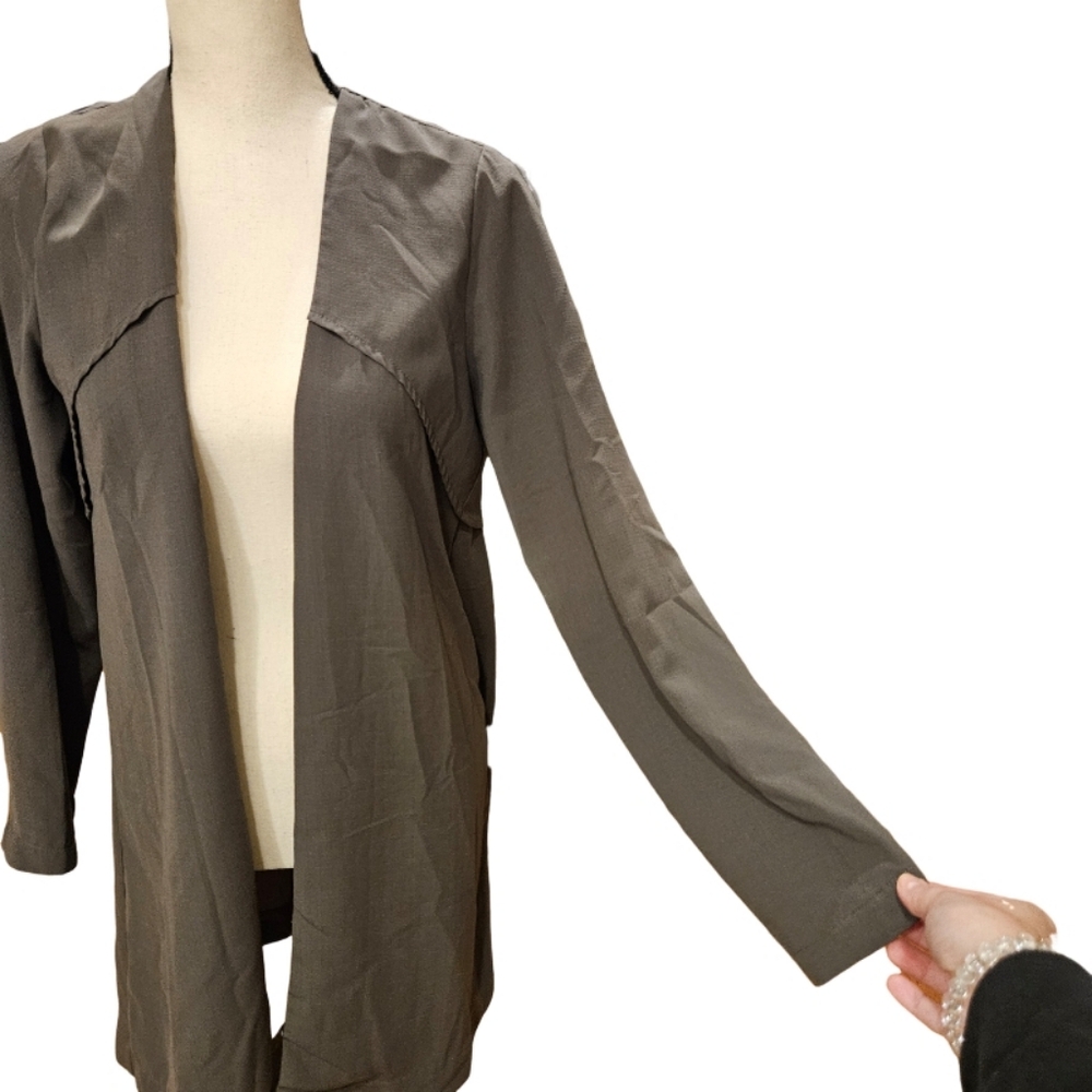 Valette Green Trench Oversized Cardigan - Picture 8 of 15